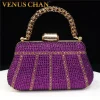 Popular In Nigeria Exquisite Evening Bags With Diamond Design Fashion Handle Clutch Rhinestone Embellished Long Chain Bag - Image 4