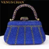 Popular In Nigeria Exquisite Evening Bags With Diamond Design Fashion Handle Clutch Rhinestone Embellished Long Chain Bag - Image 5