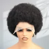 13X4 Afro Kinky Curly Wave Lace Front Wig 200 Density Brazilian Remy Human Hair Lace Natural Hairline Short Bob Human Hair Wig - Image 2