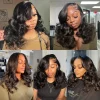 250% Density 100% Vietname Loose Wave Wig 13x4 Frontal Bouncy Wave Wig with Human Hair Natural Black For Black Women 16-22Inch - Image 5