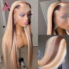 HD Body Wave 4/613 Blonde Ombre Lace Front Human Hair Wigs 100% Vietnamese 34 36 Inch Colored 13x4 Lace Frontal Wigs Pre Plucked - Image 7