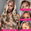HD Body Wave 4/613 Blonde Ombre Lace Front Human Hair Wigs 100% Vietnamese 34 36 Inch Colored 13x4 Lace Frontal Wigs Pre Plucked - Image 4