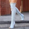 New Boots Women Thigh High Boots 2021 Winter Women Boots High Heels Women Shoes Tassel Jean Boot Ladies Shoes Good Service zo0 - Image 5