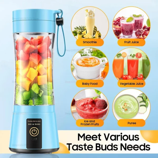 380ml household juice mixer mini electric juicer USB rechargeable smoothie shake mixer portable juicer household appliances
