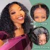 12A Kinky Curly Human Hair Wigs 13X4 Lace Frontal Wigs For Women Pre Plucked With Baby Hair Brazilian Virgin Jerry Curly Bob Wig - Image 2