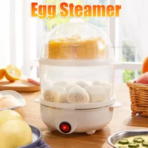 Smart Egg Cooker, White Egg Cooker Electric Eggs Boiler Multifunctional Mini Eggs Cooker Steamer Poacher for Kitchen Use