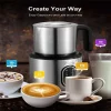 DEVISIB 4-in-1 Automatic Milk Frother Electric Instant Magic Froth 350ml Stainless Steel Pitcher Dishwasher Safe Hot and Cold - Image 3