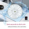 Mini Turbo Dishwasher Portable Ultrasonic Dish Washer USB Chargeable Vegetable Washing Machine Household Sink Dishwasher Device - Image 5